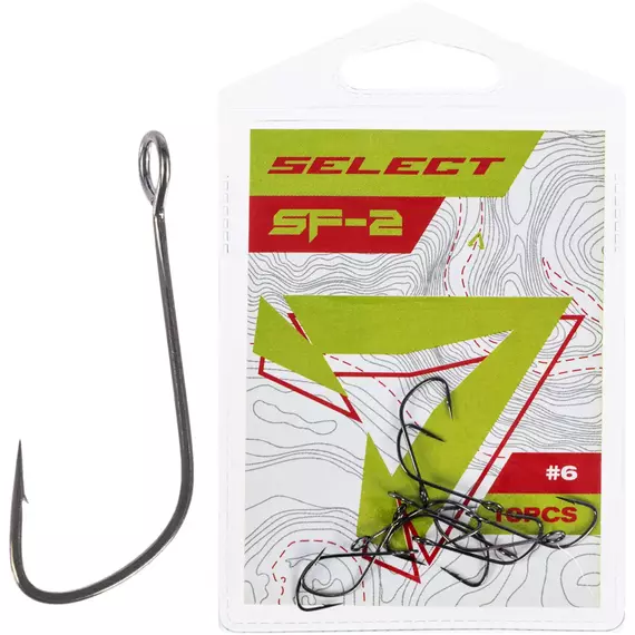 Гачок Select SF-2 Sport Finesse #6 (10 шт / уп), Номер гачка, №: 6, фото 